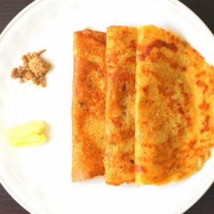 adai with butter and jaggery