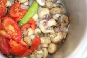 mushroom biryani-add mushrooms