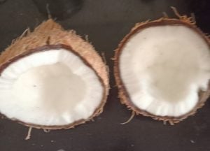 break coconut into 2
