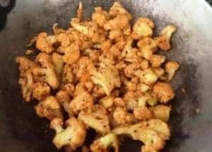 spicy pan roasted cauliflower