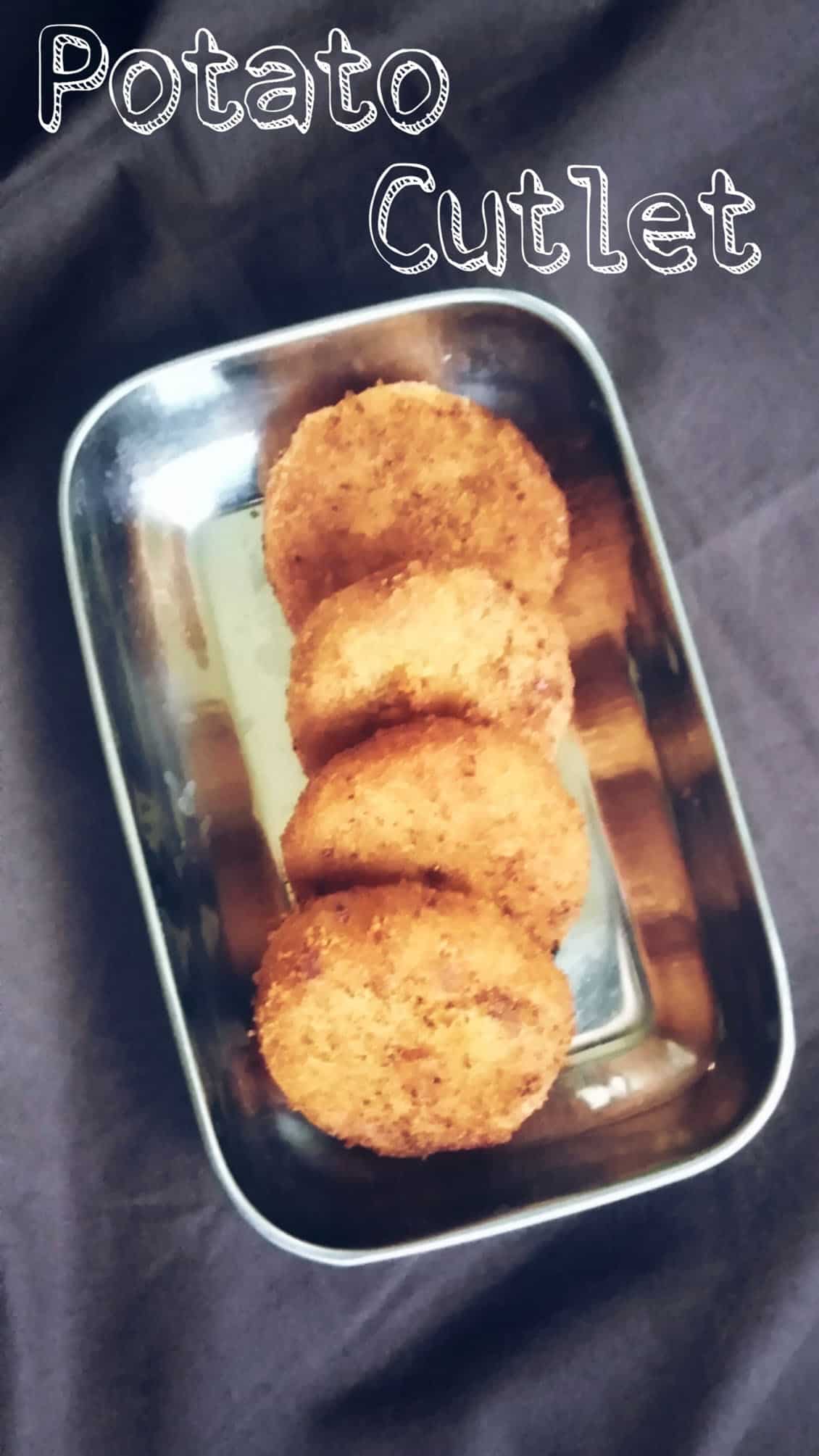 aloo cutlet in a plate