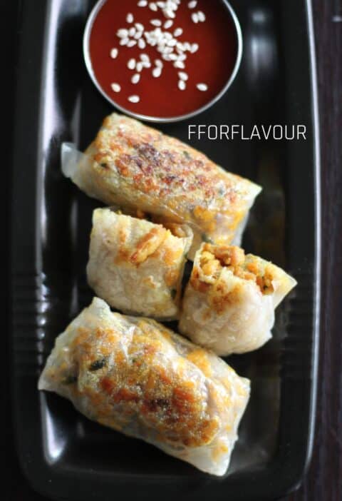chicken rice paper rolls