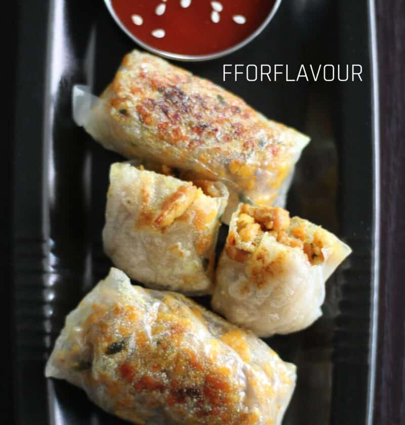 chicken rice paper rolls